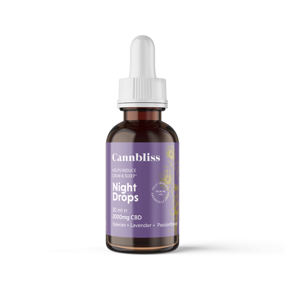 Gotas de Sono com Óleo de CBD, Lavanda e Valeriana 2000mg | 30ml
