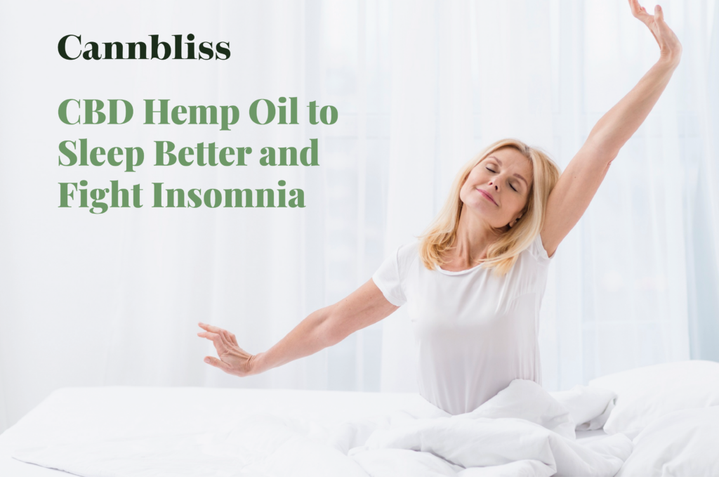 CBD hemp oil to sleep better and fight insomnia