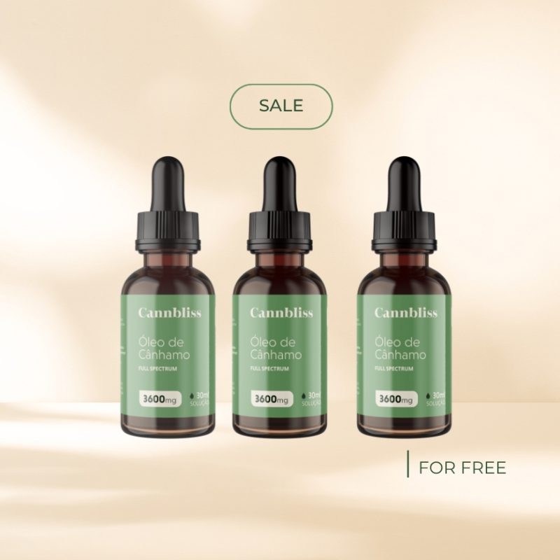 Pack 3x Hemp Oil 3600mg Natural Flavor - Pay 2 Get 3