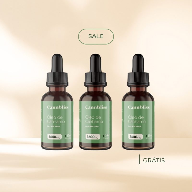 Pack 3x Aceite de Cáñamo 3600mg Sabor Natural - Paga 2 Consigue 3
