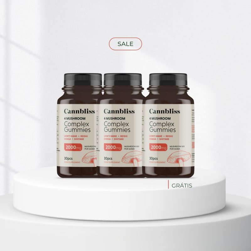 Pack 3 Complex Mushroom Gummies 2000mg 30pcs - Pague 2 leve 3