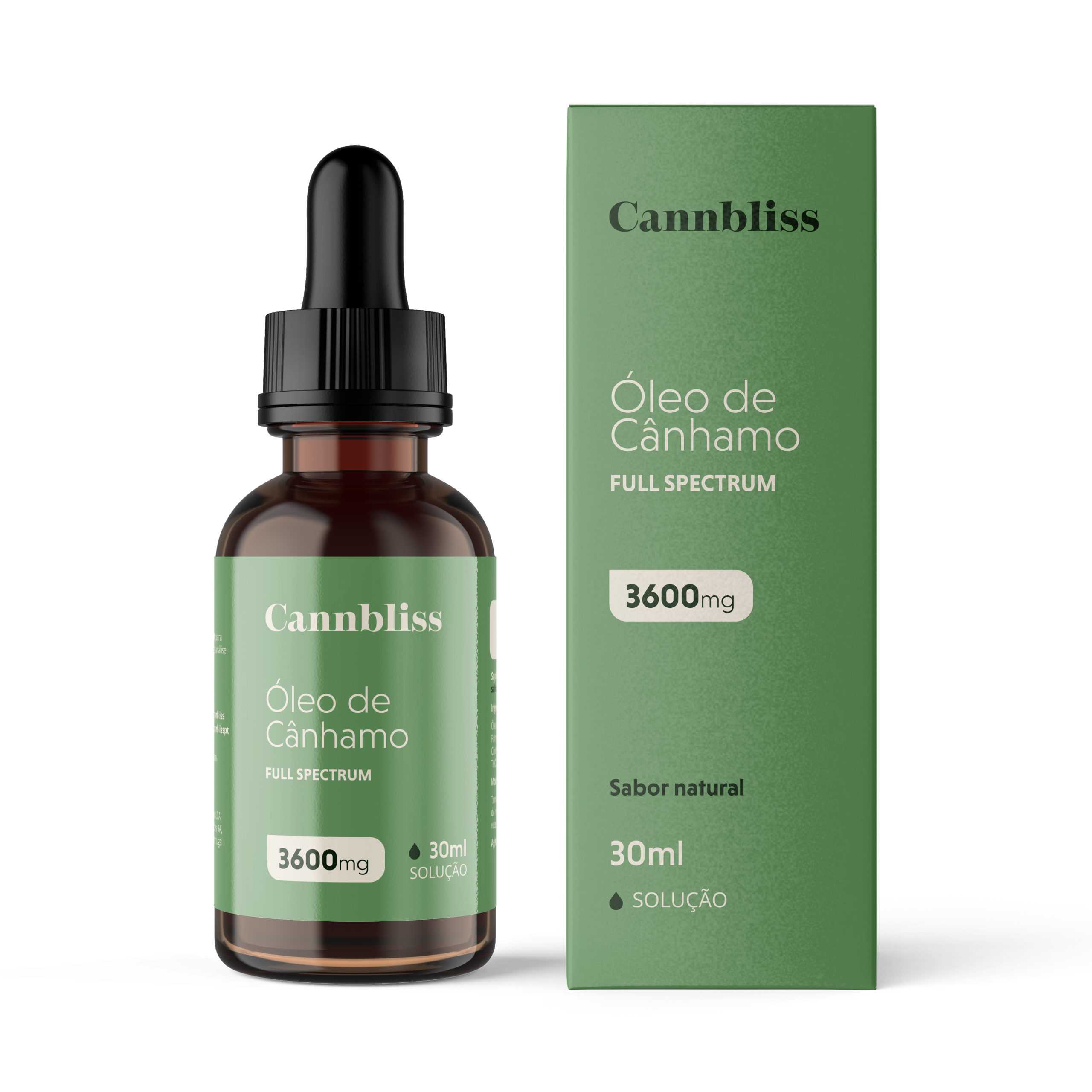 Frasco de óleo de cânhamo 3600mg
