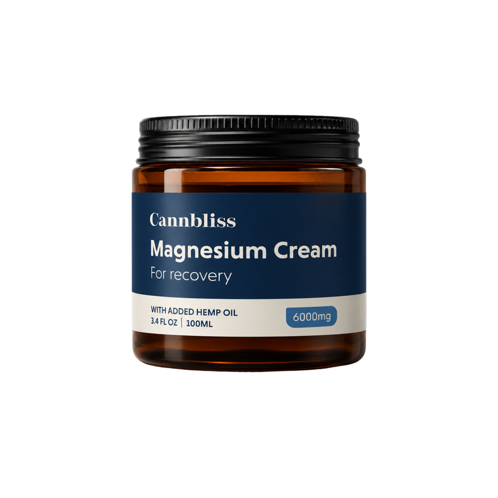 Cannbliss Magnesium Cream 6000mg com óleo de cânhamo para recuperação